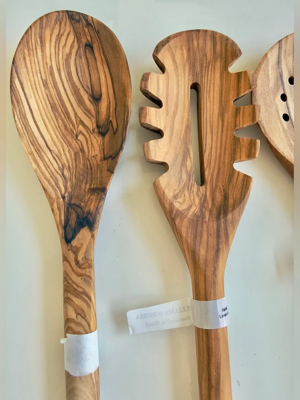 Williams Sonoma 5 Pc Italian Olivewood Utensils, Brand New, Retail $215
